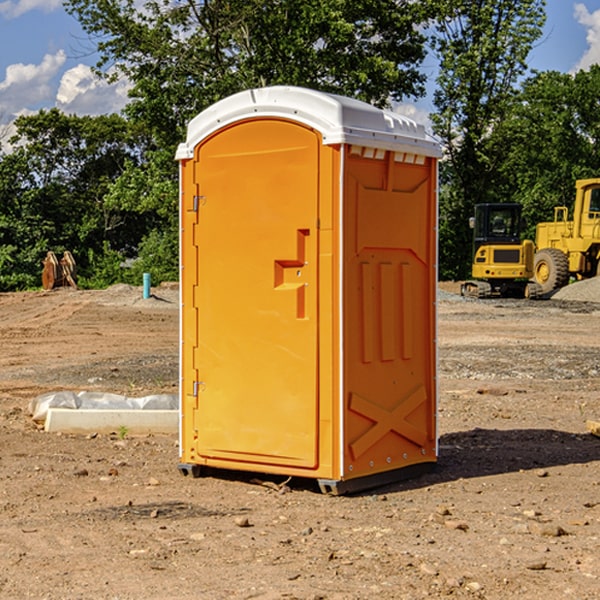 can i customize the exterior of the portable toilets with my event logo or branding in Fontana California